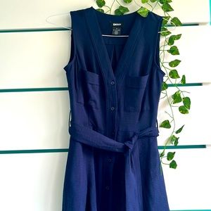 Blue DNKY short sleeve dress
